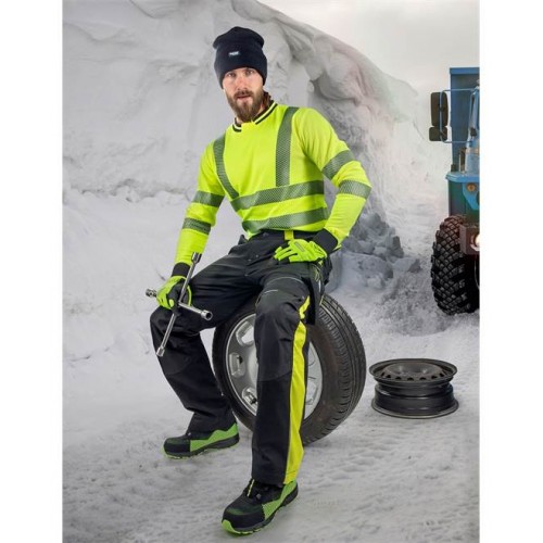 Pánske zimné nohavice do pása NEON WINTER, čierno-žlté Pánske zimné nohavice do pása NEON WINTER, čierno-žlté